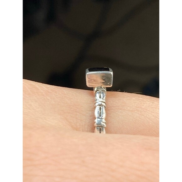 Designer 925 sterling silver black onyx Ring size 6 - Picture 2 of 7